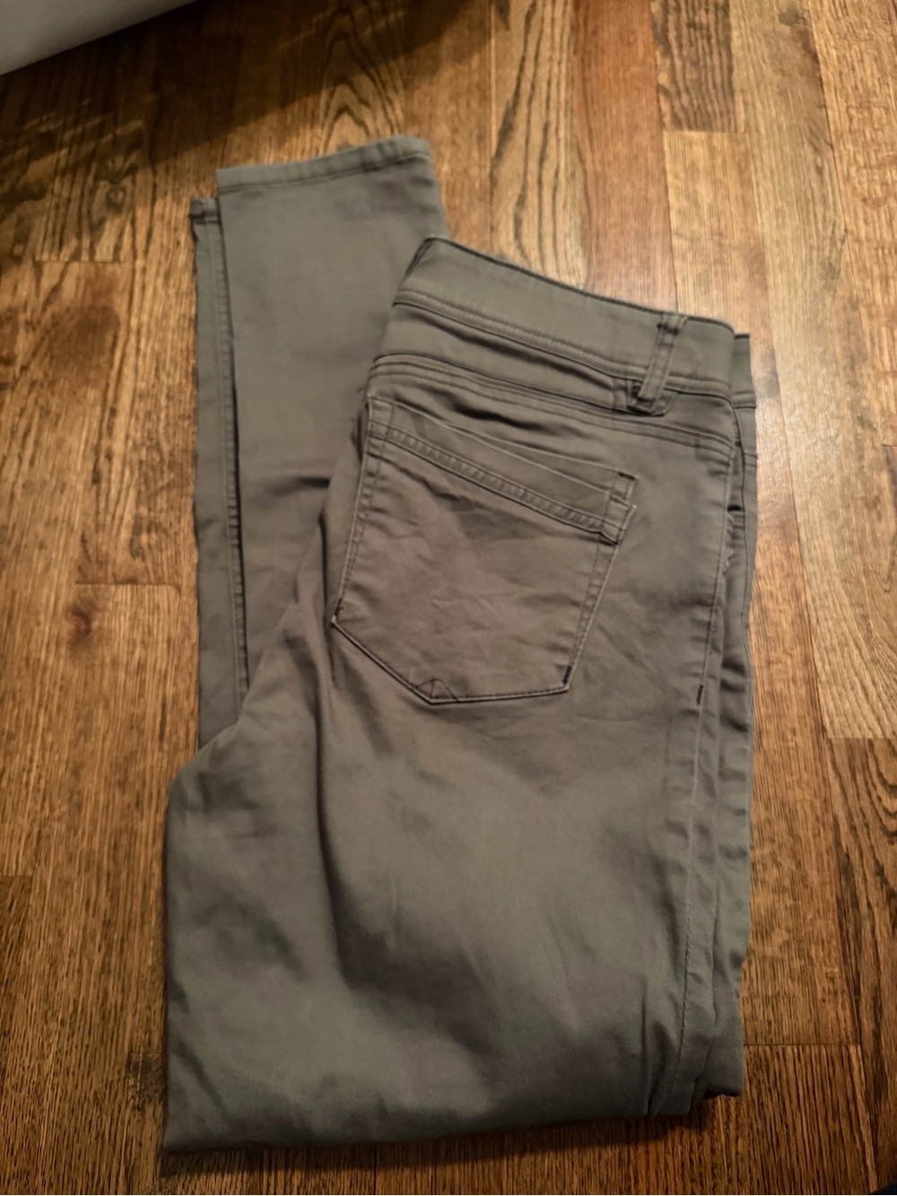 Democracy Olive Green Ankle Crop Jeans
